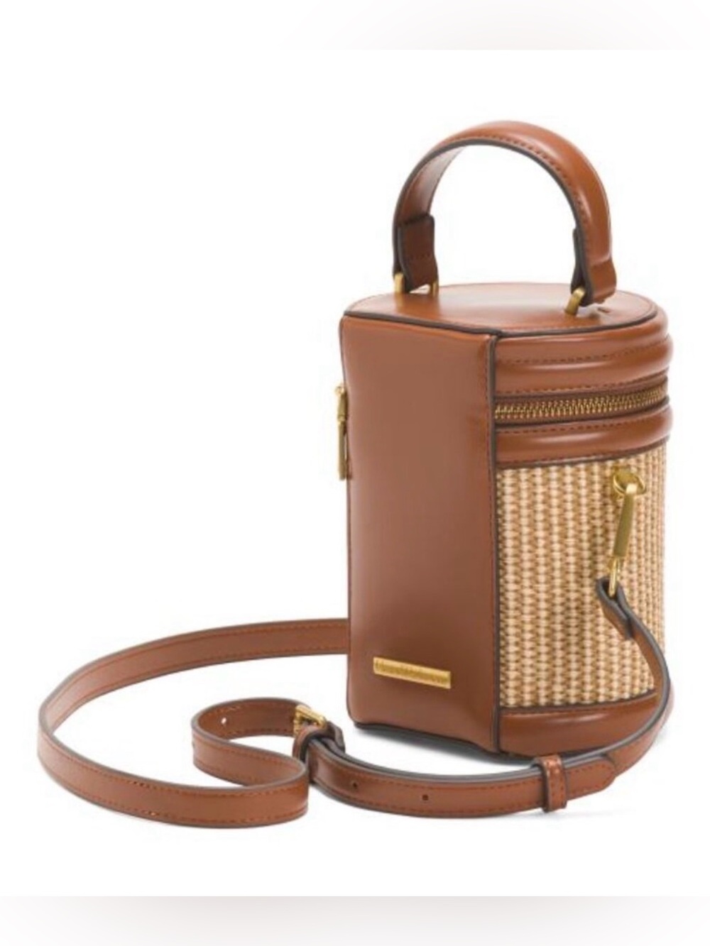 House of Harlow 1960 | Woven Mini Bucket Bag w/ Crossbody Strap - Picture 4 of 9